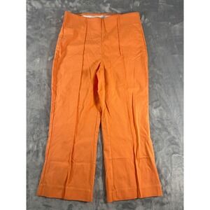 Counterparts Super Stretch Mid Rise Crop Pants Orange Crush Womens Size S New